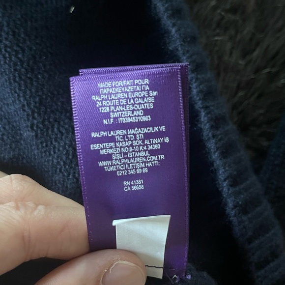 Med Ralph Lauren Purple Label Cashmere Nautical Captain Bear Sweater New $1495 - Picture 6 of 11